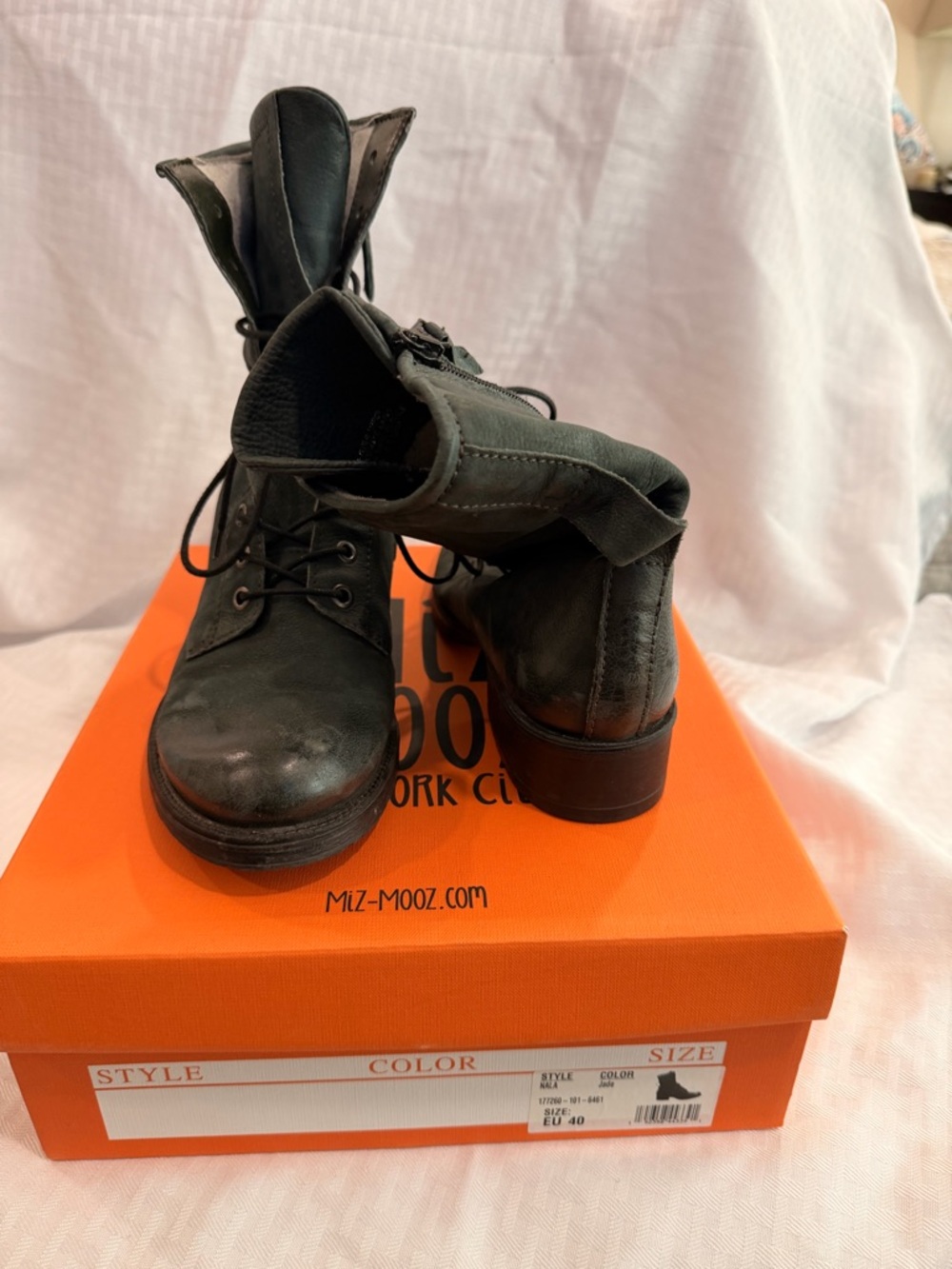 Miz Mooz Black Combat Boots